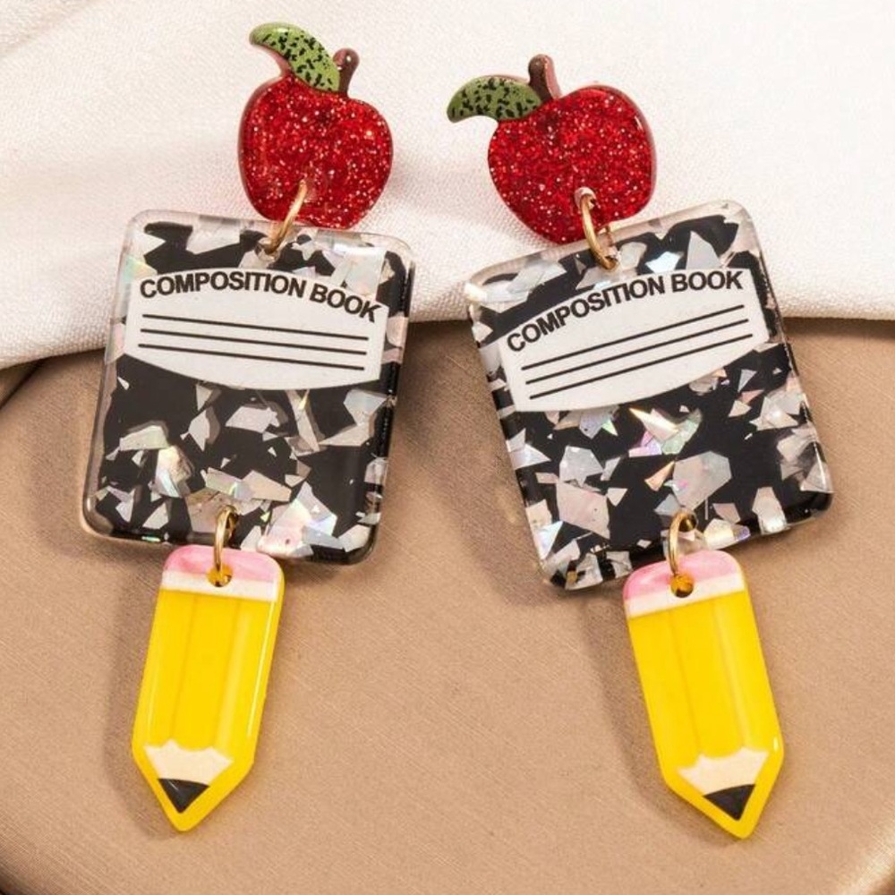School Acrylic Earrings